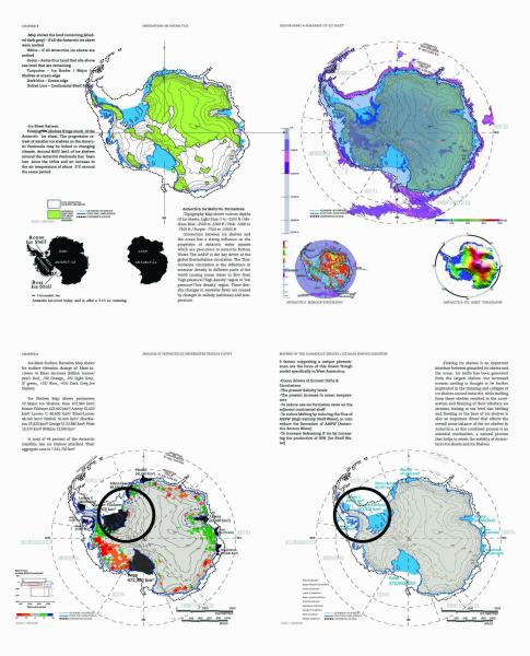 A. Mapping: Disappearing and Remaining Ice Sheets

B. Mapping: Ten major ie shelves and ice-mass-surface elevation
